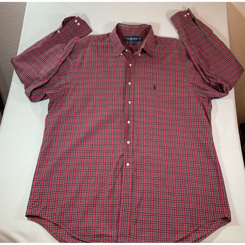 Ralph Lauren mens polo Yarmouth long sleeve shirt 17 1/3 36/37